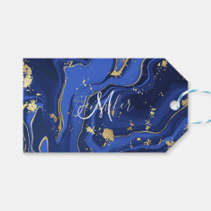 Midnight Blue White Agate Marble Abstract Cadeaulabel