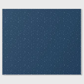 Midnight Blue & White Star Pattern-feestdag Cadeaupapier (Vlak)