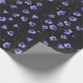 Midnight Bluebells, Harebells, bloemen Cadeaupapier (Hoek)