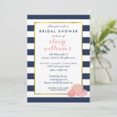 Midnight Blush Peony Vrijgezellenfeest Kaart (Staand voorkant)