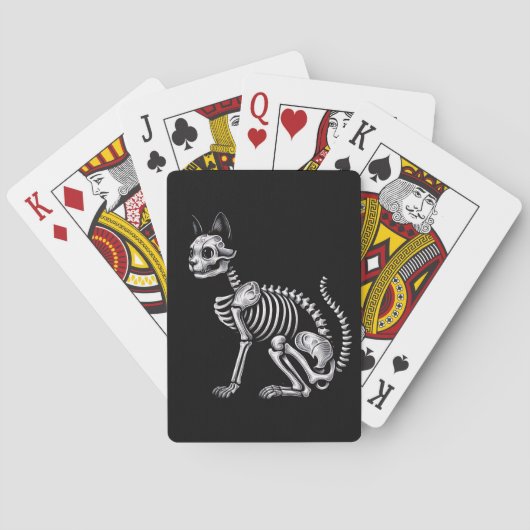 Midnight Bones: Skeleton Cat Pokerkaarten (Achterkant)