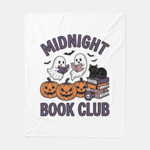Midnight Book Club Halloween leesontwerp_1 Fleece Deken
