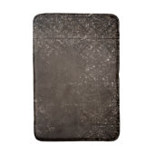 Midnight Bronze Romance | Satiny Grunge Damask Badmat (Voorkant Verticaal)