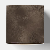 Midnight Bronze Romance | Satiny Grunge Damask Bedankdoosjes (Bovenkant)