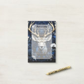 Midnight Celestial Floral Gothic Deer Post-it® Notes (Op bureau)