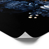 Midnight Celestial Floral Gothic Deer  Poster (Hoek)