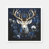 Midnight Celestial Floral Gothic Deer Servet (Voorkant)