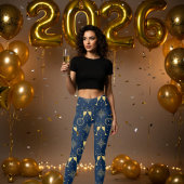Midnight Champagne Toast New Year's Eve Leggings