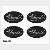 Midnight Cheers Ovale Sticker (Vel)