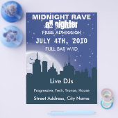 Midnight City Rave Flyer (Enkel)