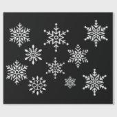 Midnight Clear - Snowflakes Cadeaupapier (Vlak)