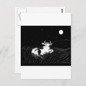 Midnight Cow Briefkaart (Voorkant / Achterkant)