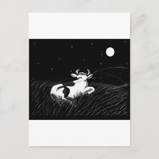 Midnight Cow Briefkaart (Voorkant)