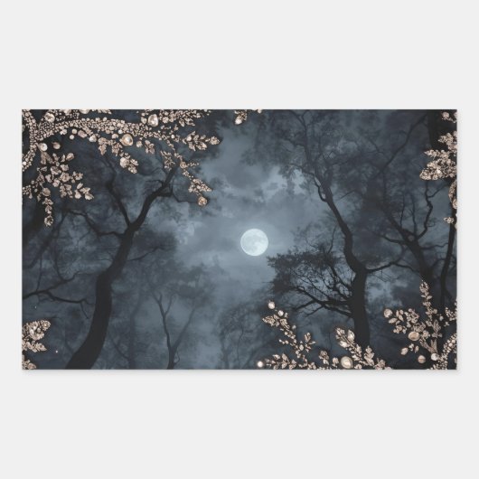 Midnight Crystal Rechthoekige Sticker (Voorkant)