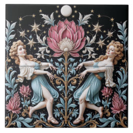 Midnight Dance Around the Pink Lotus Tegeltje