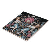 Midnight Dance Around the Pink Lotus Tegeltje (Zijkant)