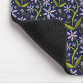 Midnight | Dancing Watercolor Daisies Muismat (Hoek)