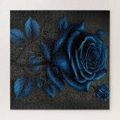 Midnight Deep Blue Roos Legpuzzel (Horizontaal)
