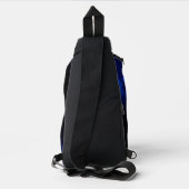 Midnight Dragon Minimalist Initials Back to School Sling Bag (Achterkant)