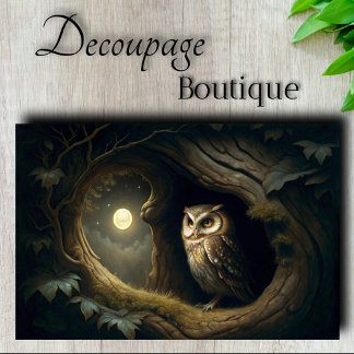 Midnight Dreamer Uil Decoupage Tissuepapier