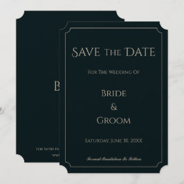 Midnight Elegance bruiloft Save The Date