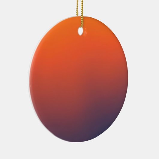 Midnight Ember Gradient Keramisch Ornament (Rechts)