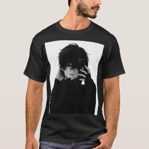 Midnight-Emo Anime Jongen - Donkere Aesthetic Stre T-shirt