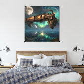 Midnight Express Through the Celestial Realms Canvas Afdruk (Insitu (Slaapkamer))
