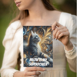 Midnight Feline Elegance Briefkaart