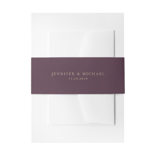 Midnight Fig & Champagne Basic Suite Trouwen Uitnodigingen Wikkel
