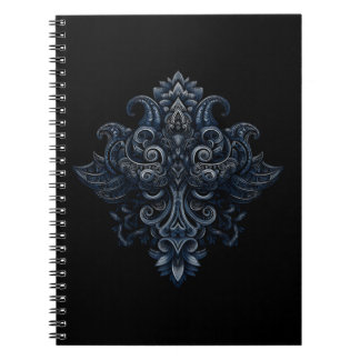 Midnight Filigree Crest Notitieboek