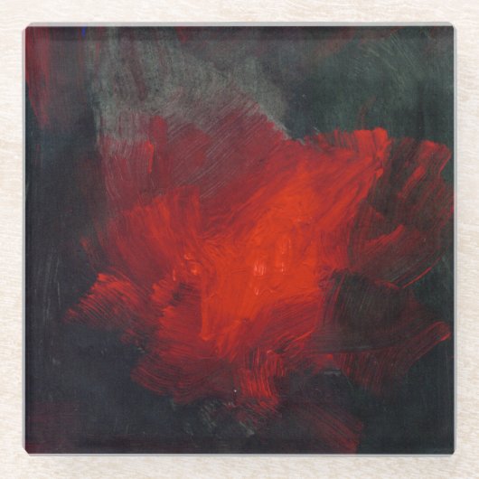 Midnight Fire-Onderzetter Glazen Onderzetter (Voorkant)