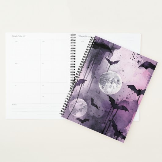 Midnight Flight Gothic Planner | Velvet Chaos Cove (Devant avec enveloppe)