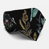 Midnight Floral Stropdas (Opgerold)