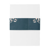  Midnight Floral Wedding Uitnodigingen Wikkel (Achterkant Voorbeeld)