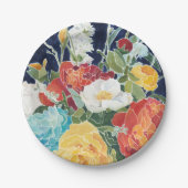 Midnight Florals I Papieren Bordje (Voorkant)