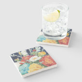 Midnight Florals I Stenen Onderzetter (Zijkant)