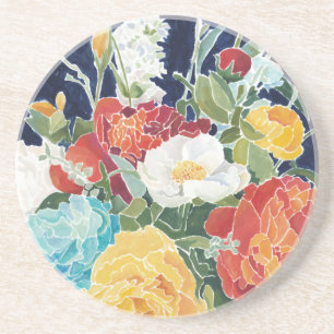 Midnight Florals I Zandsteen Onderzetter