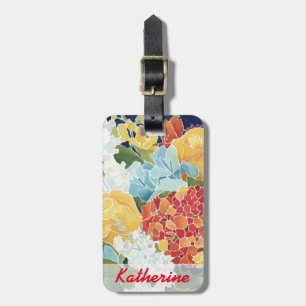 Midnight Florals II Bagagelabel