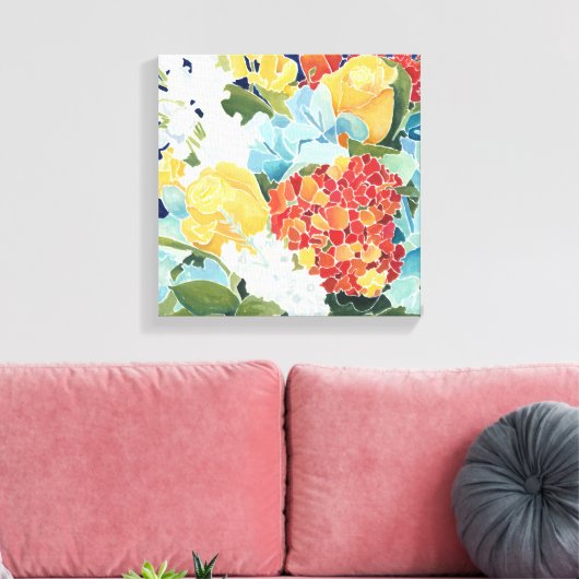 Midnight Florals II Canvas Afdruk (Insitu (Woonkamer))