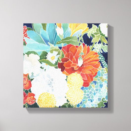 Midnight Florals III Canvas Afdruk (Voorkant)