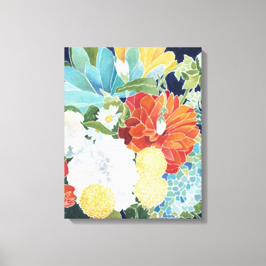 Midnight Florals III Canvas Afdruk (Voorkant)