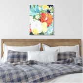 Midnight Florals III Canvas Afdruk (Insitu (Slaapkamer))