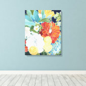 Midnight Florals III Canvas Afdruk (Insitu (Houten vloer))