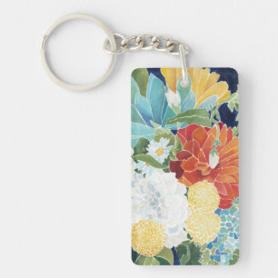 Midnight Florals III Sleutelhanger