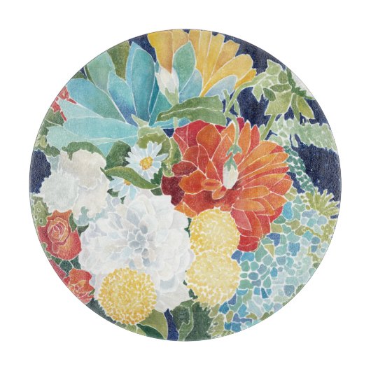 Midnight Florals III Snijplank (Voorkant)