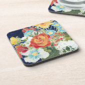 Midnight Florals IV Bier Onderzetter (Linkerzijde)