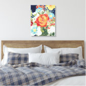 Midnight Florals IV Canvas Afdruk (Insitu (Slaapkamer))