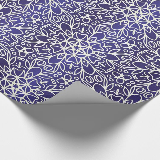 Midnight Flowers Patroon Cadeaupapier (Hoek)