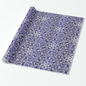 Midnight Flowers Patroon Cadeaupapier (Uitgerold)